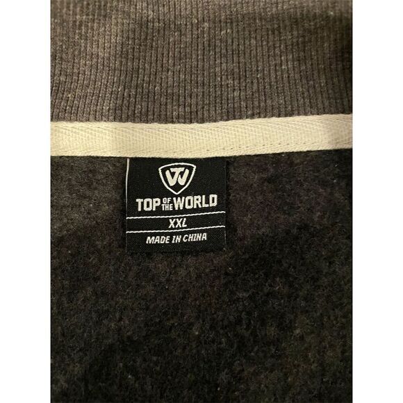 Top of the World Men's 2XL Gray Full Zip Sweater Mountaineers Logo - Picture 6 of 8